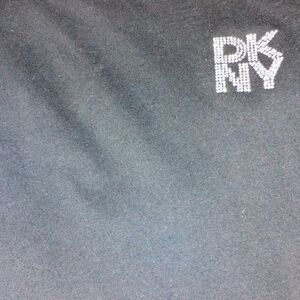 DKNY Black Tee with Rhinestone Logo